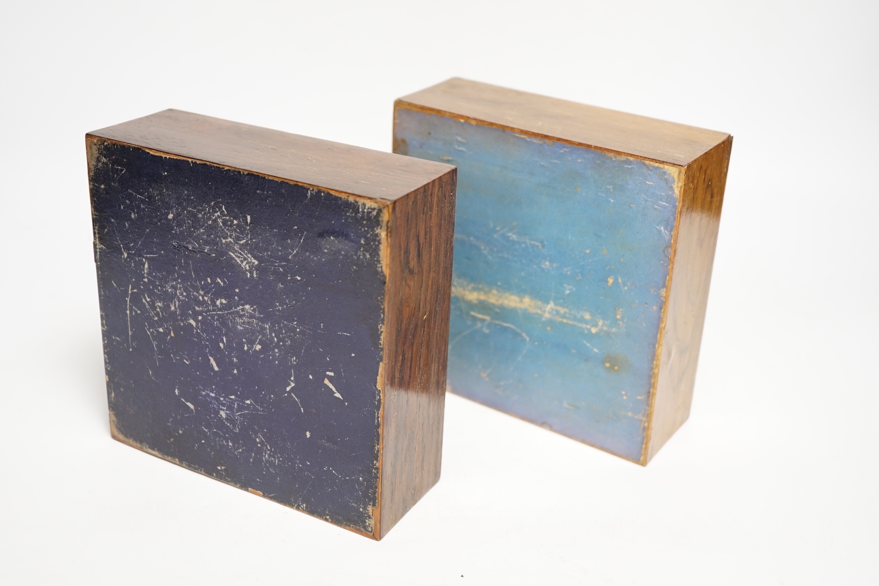 Two 19th century Tunbridge ware tesserae mosaic rosewood boxes